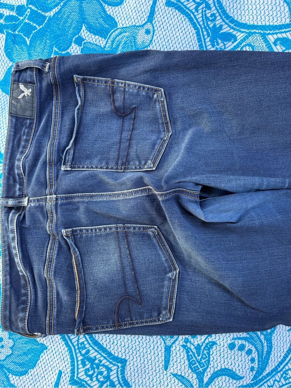 American Eagle Super Stretch Dark Wash Jegging Size 12 Regular Skinny Jeans - Picture 10 of 13